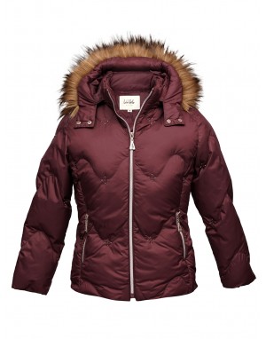 Girls Jacket Quilted Urban Wine